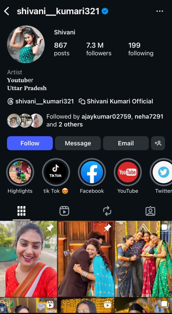 shivani kumari instagram
