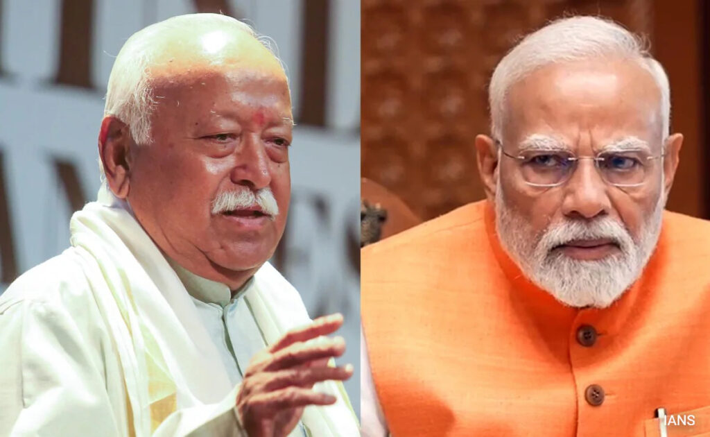 narendra modi with mohan bhagwat